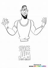 Space Lebron Legacy Goon Brow Tunes Looney sketch template