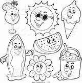 Summer Coloring Pages Kids Colouring Season Drawing Fun Clipart Color Winter Summertime Preschool Printable Clothes Realistic People Sheets Vector Clip sketch template