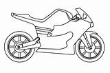 Outline Coloring Motorcycle Pages Kids Printable Motorbike Drawing Transportation Motorcycles Flashcards Learning Flashcard Preschoolers Getdrawings Site Click sketch template