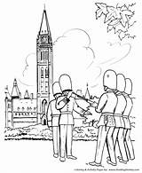 Coloring Pages Canada British Guard Sheets Parliament Redcoat Changing Ottawa Soldiers Building Kids Canadian Honkingdonkey Holiday Family Comments sketch template
