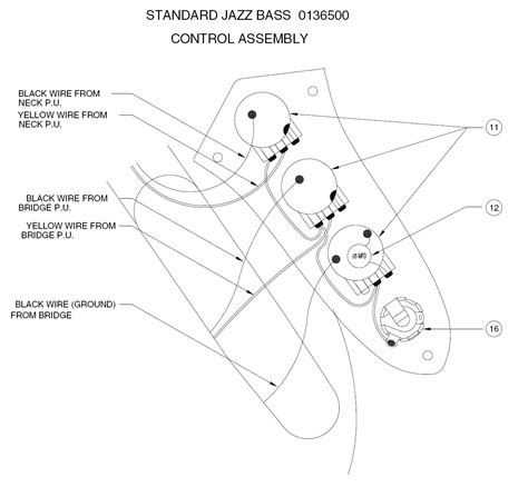 standard p bass wiring diagram wiring diagram fender jazz bass