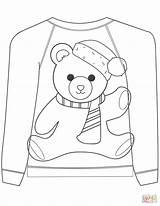 Sweater Coloring Ugly Christmas Pages Bear Teddy Colouring Sweaters Motif Printable Print Color Muminthemadhouse Sheets Drawing Teddybear Template Colorings Getdrawings sketch template