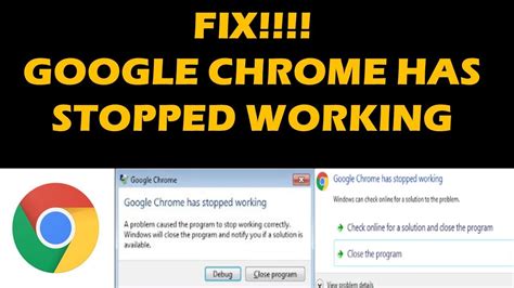 fix google chrome  stopped working youtube