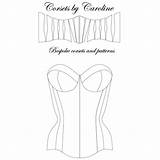Corset Pattern Cupped Sewing Patterns Sized Multi sketch template