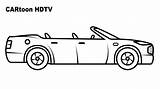 Coloring Car Convertible Cabriolet sketch template