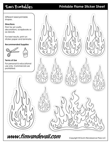 printable flame templates