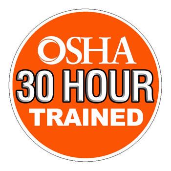 osha  trained hard hat sticker   circle construction sticker