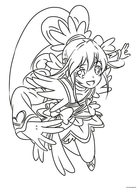 cure heart precure glitter force coloring pages printable
