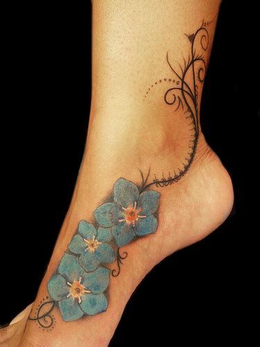 25 Lovely Forget Me Not Flower Tattoo Designs