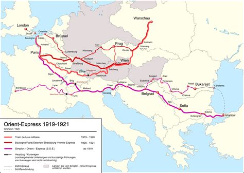 orient express railway map