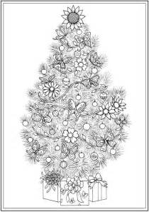adult coloring pages christmas trees images  pinterest