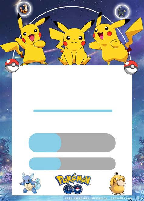 pokemon printable birthday invitations
