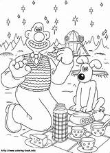Wallace Gromit Coloring Pages Cheese Moon Eating Kids Cartoon Color Sheets Printable Character Book Colouring Characters Dot Fun Info Fa sketch template