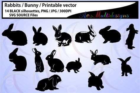 rabbit silhouette vector rabbit bunny silhouettes high quality