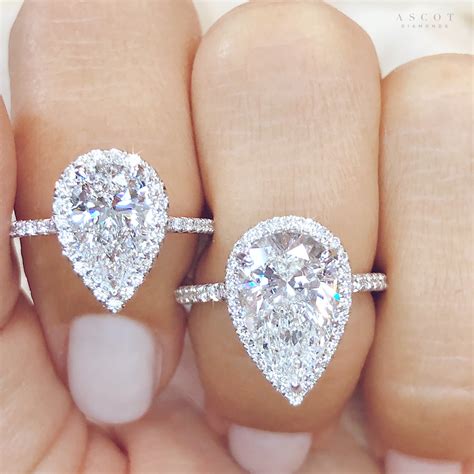pear shape diamond engagement rings ascot diamonds