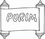 Purim Coloring Pages Printable Print Scroll sketch template