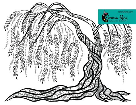 coloring pages willow tree