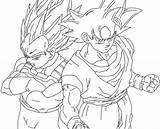Goku Vegeta Instinct Breaker Saiyan Dragonball sketch template