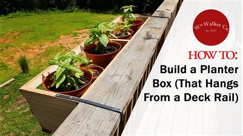 How To Build A Planter Box To Hang From A Deck Rail Youtube