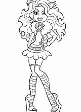 Clawdeen Coloring Pages Wolf Monster High Getcolorings sketch template