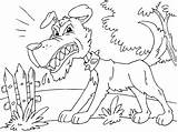Dog Angry Coloring Kids Pages Animals Adult sketch template