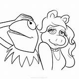 Piggy Muppets Kermit Xcolorings Rizzo Snowball sketch template