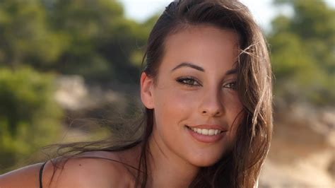 Lorena Garcia Face Women Brunette Spanish Model