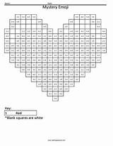 Heart Coloring Emoji Number Color Subtraction Coloringsquared Worksheet Math Squared sketch template
