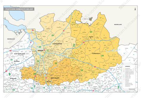 administratieve kaart provincie antwerpen  kaarten en atlassennl