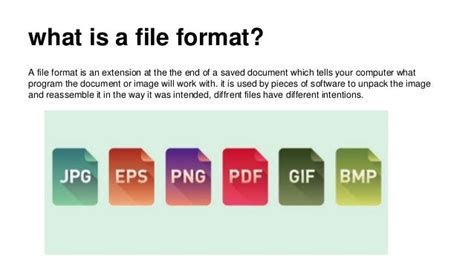 file formats