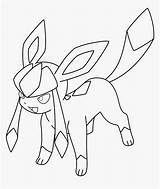 Pokemon Eevee Glaceon Coloring Pages Evolutions Lineart Evans Mike Supercoloring Pokémon sketch template