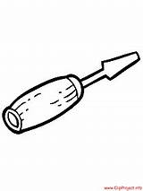 Screwdriver Color Coloring Pages Objects Sheet Hits sketch template