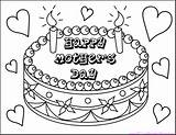 Happy Coloring Pages Mothers Color Print sketch template