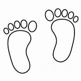 Outline Footprint Feet Two Transparent Template Vexels Contorno Pegada Imagens Vector sketch template