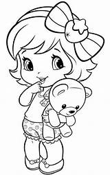 Coloring Baby Pages Cute Girl Girls sketch template