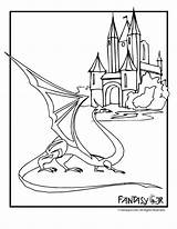 Coloring Pages Dragon Medieval Castle Kids Printable Boys Dragons Mystical Medival Sheets Getcolorings Knight Jr Fantasy Popular Color Getdrawings Choose sketch template