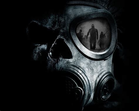 dark gas mask hd wallpaper