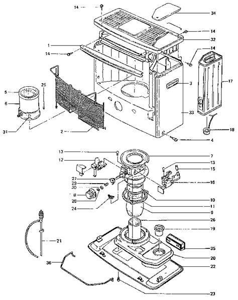toyostove portable kerosene heater parts model sr sears partsdirect