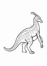 Parasaurolophus Coloring Clipart Large Velociraptor Pages Designlooter Library Popular sketch template