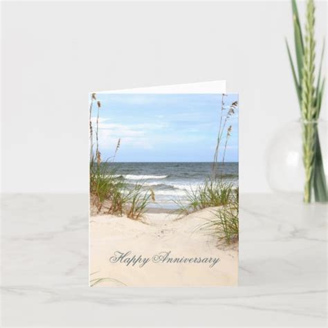 beach happy anniversary card zazzlecom