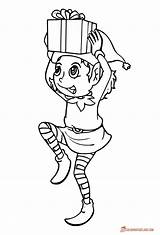 Elf Christmas Coloring Girl Pages Drawing Line Printable Getcolorings Color Paintingvalley Book Rocks sketch template