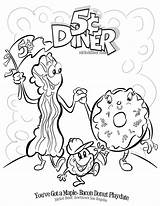 Coloring Bacon Nickel Donut Diner Getcolorings Book Maple Famous Pages Color Getdrawings sketch template