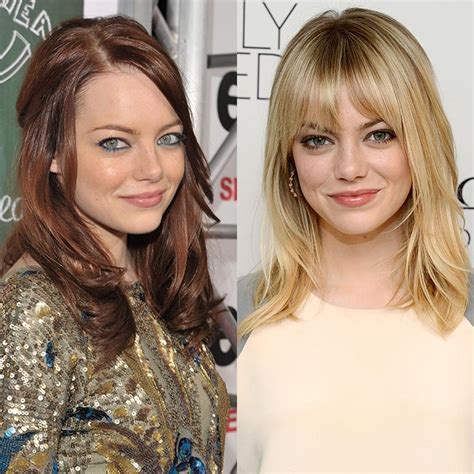 blonde vs brunette celebrity hair transformations hello