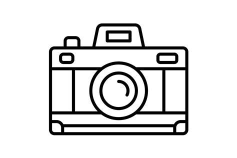camera outline icon graphic  maan icons creative fabrica