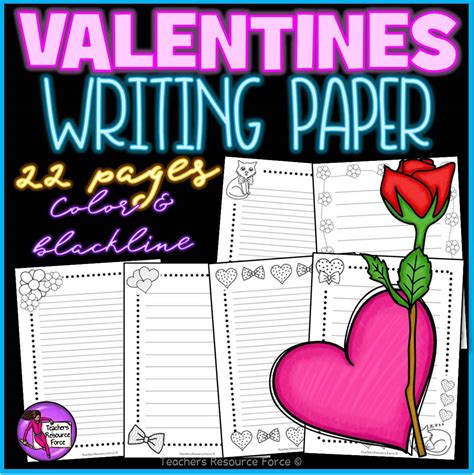 valentines writing paper