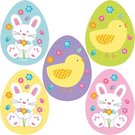 mini easter cutouts decorations cut outs chicks bunys  pp