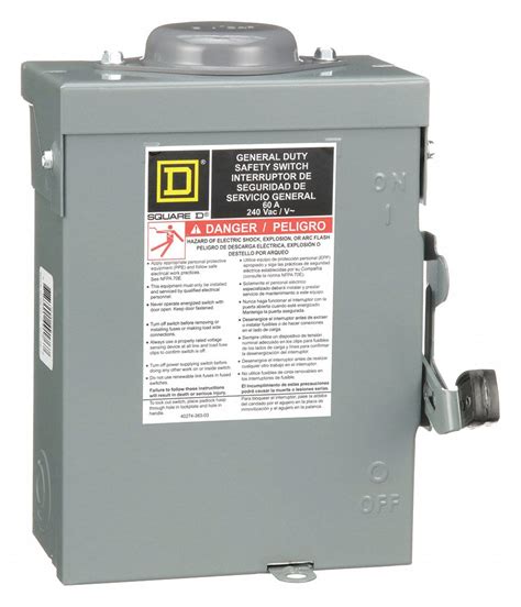 square  safety switch nonfusible general  ac voltage  phase  hp   ac hp