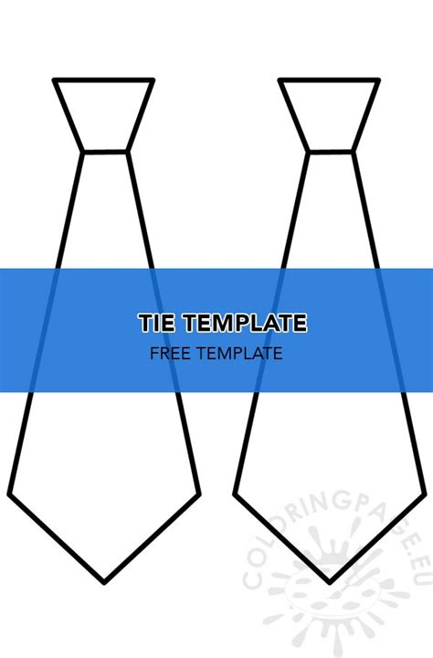 tie template  printable coloring page