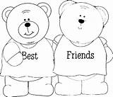 Coloring Friends Pages Friendship Bff Friend Forever Color Girls Kids Bears Heart Sheets Printable Bffs Print Clip Lego Colouring Kleurplaten sketch template