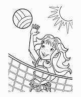 Volleyball Coloring Pages Printable Popular Kids sketch template
